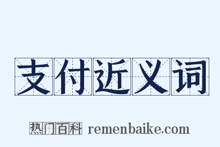 支付近义词是什么意思的图片